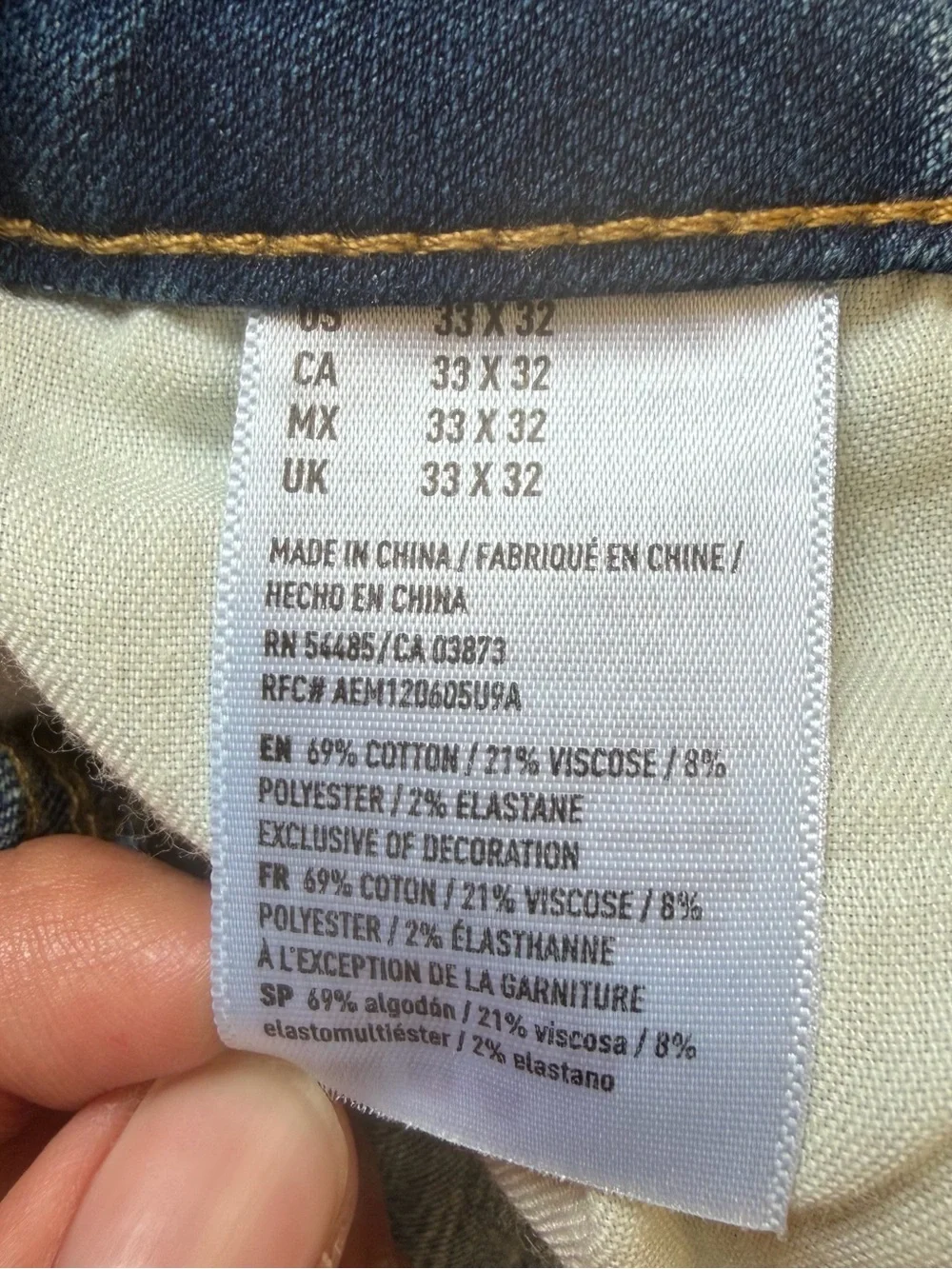 American Eagle Outfitters Faded Light Blue Straight Jeans